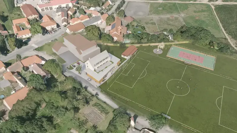 Vizualizace – Multifunkční hala pro školku, sport i komunitní život