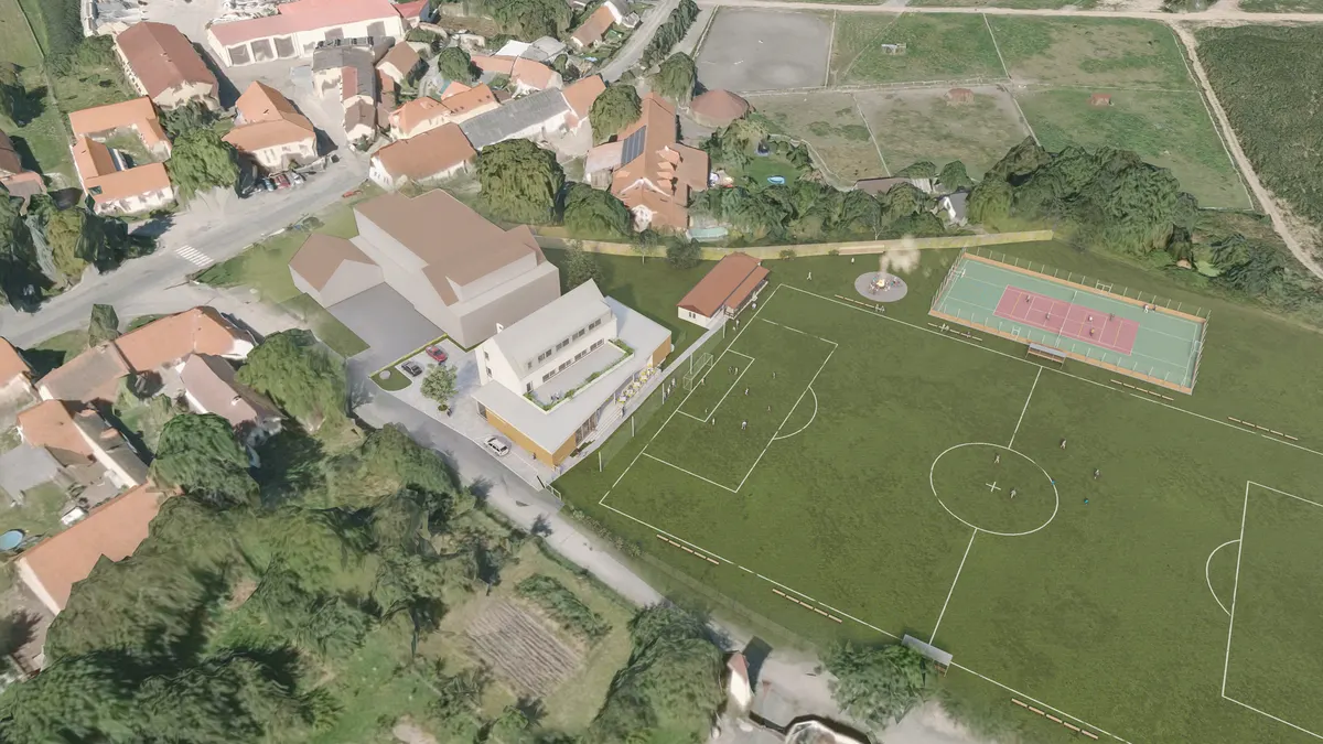 Vizualizace – Multifunkční hala pro školku, sport i komunitní život