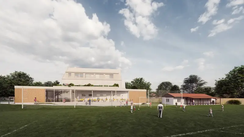Vizualizace – Multifunkční hala pro školku, sport i komunitní život
